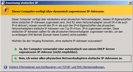 Dynamische oder feste IP-Adresse