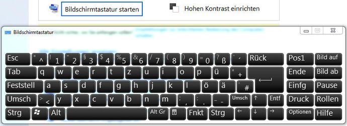 Bildschirmtastatur