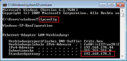 IP-Adresse des Routers