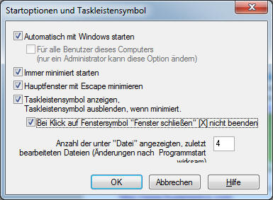 Programm automatisch speichern