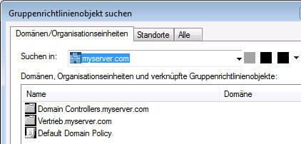 Domänen/Organisationseinheiten