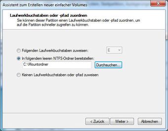 Laufwerksbuchstaben zuweisen