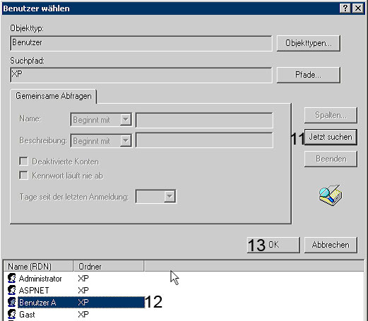 Remotebenutzer suchen