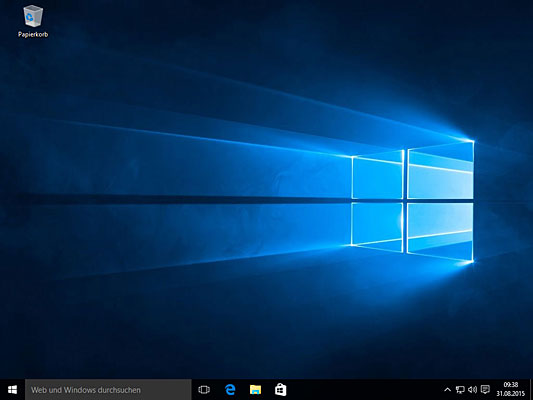 Der Desktop in Windows 10
