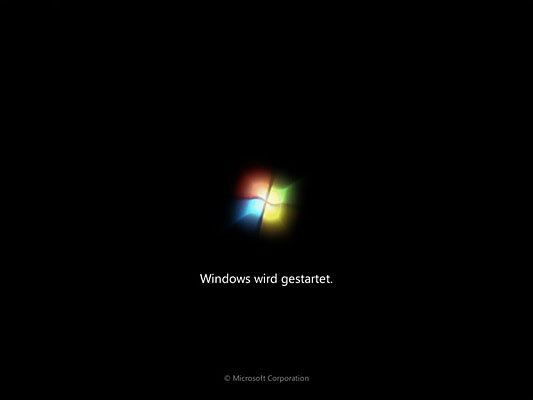 Windows 7 wird gestartet