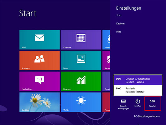 Tastatur auf Russisch umstellen