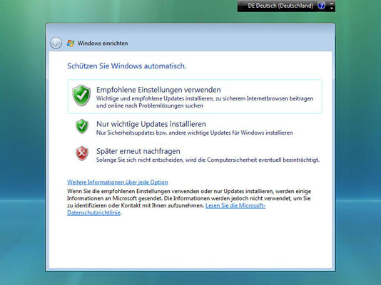 Automatische Updates von Windows Vista