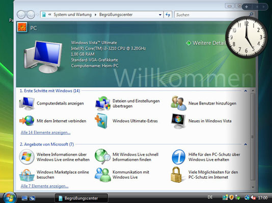 Desktop von Windows Vista