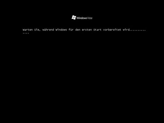 Der erste Start von Windows Vista