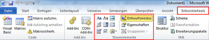 Register Entwicklertools