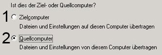 Quell- oder Zielcomputer