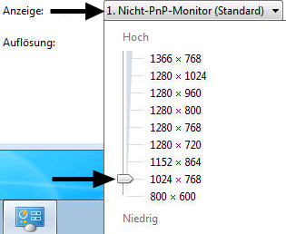 Bildschirmauflösung ändern