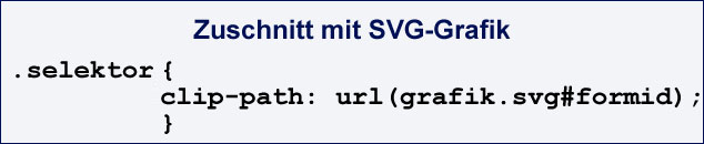 Zuschnitt mit clip-path über SVG-Grafik