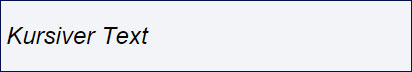 Kursiver Text mit CSS