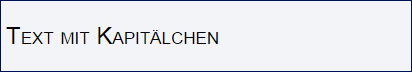 Kapitälchen mit CSS