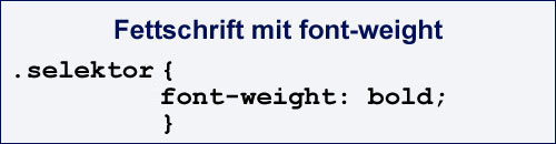 CSS-Code mit font-weight