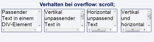 CSS overflow scroll