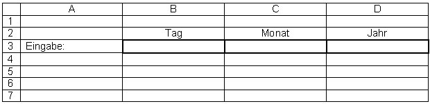 Datum in Excel