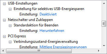 USB-Energiesparen Netzschalter und Zuklappen PCI Express