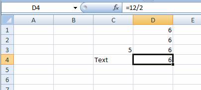 Dividieren in Excel