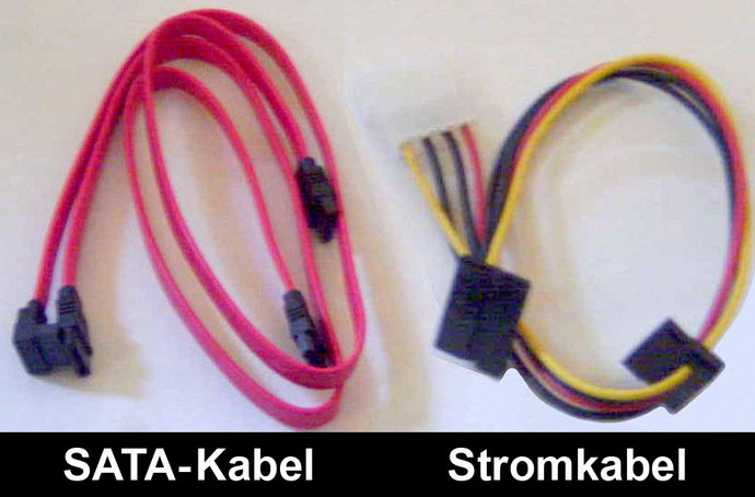 Festplattenkabel für SATA- und Stromanschluss