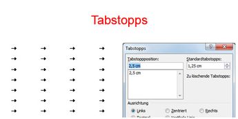 Geschäftsbriefe mit Tabstopps