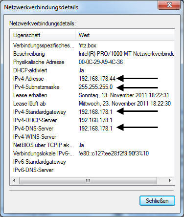 IP-Adressen auslesen