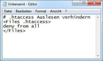 .htaccess-Datei erstellen