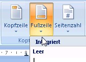 Fußzeile in Word