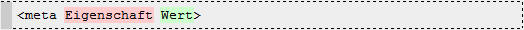 Syntax einer Meta-Angabe