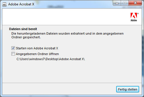 Installationsdatei extrahieren