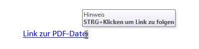 Hyperlink im Word-Dokument