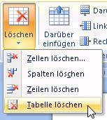 Tabelle löschen