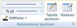 Rahmenlinien mit Stift zeichnen