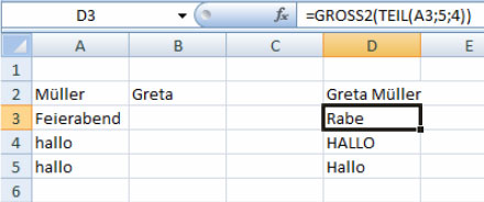 Text Funktionen in Excel