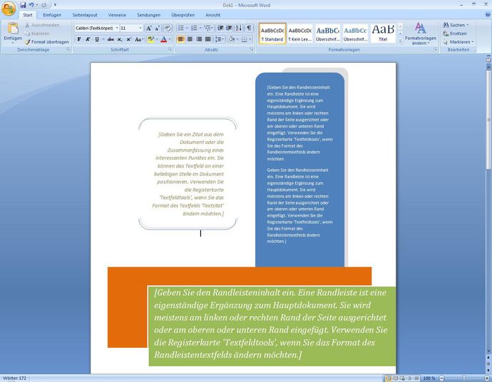 Textfelder in Word