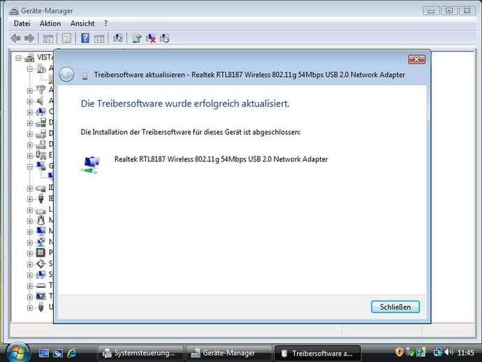 Wireless Treiber aktualisiert