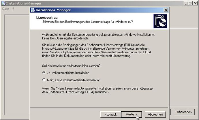 Automatisierte Installation
