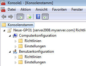 Bearbeitung von Gruppenrichtlinien