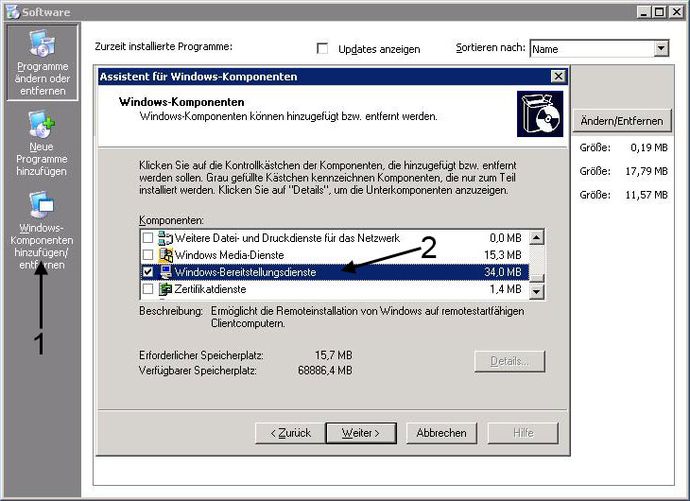 Bereitstellungsdienste installieren Bereitstellungsdienste installieren