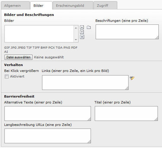 Bilder einfügen in Typo3