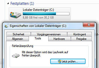 Festplatte prüfen