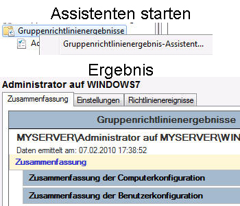 Gruppenrichtlinien Ergebnissatz