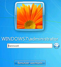 Kennwort eingeben