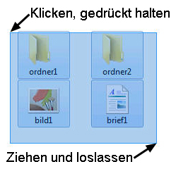 Mehrere Dateien markieren Mehrere Dateien markieren
