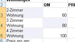 Nicht zusammenstehende Zellen markieren