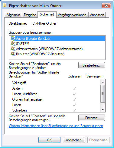 NTFS-Rechte