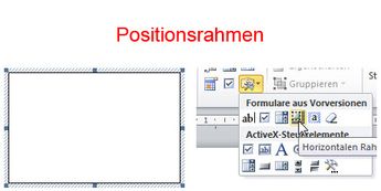 Positionsrahmen für Geschäftsbriefe