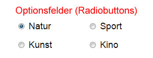Radiobuttons in HTML-Formularen