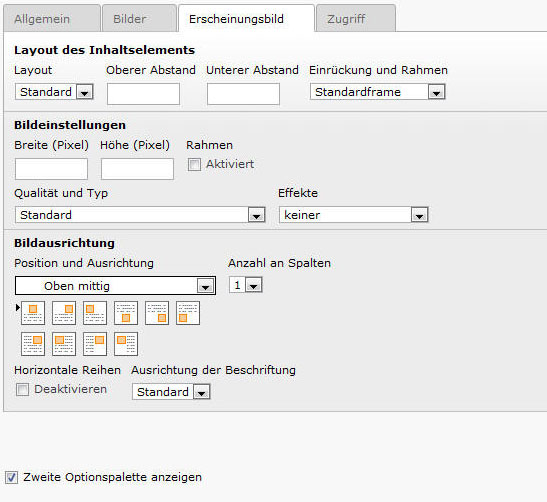 Register Erscheinungsbild